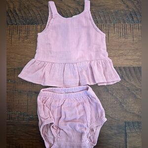 Pink Ruffled Baby Outfit